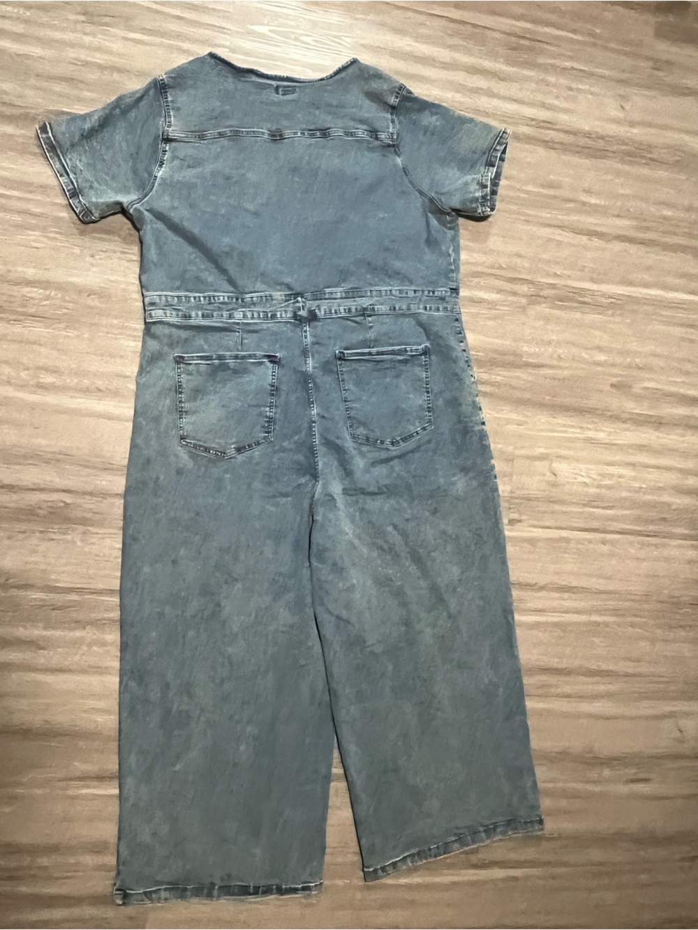 Ava & Viv Size 26 Denim Wide Leg Jumpsuit Stretch Utility NWOT - Picture 6 of 7